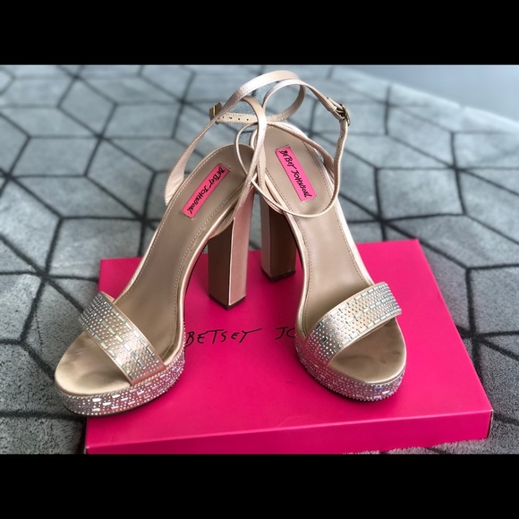 Betsey Johnson Allie Platform Evening Sandals - Picture 3 of 6